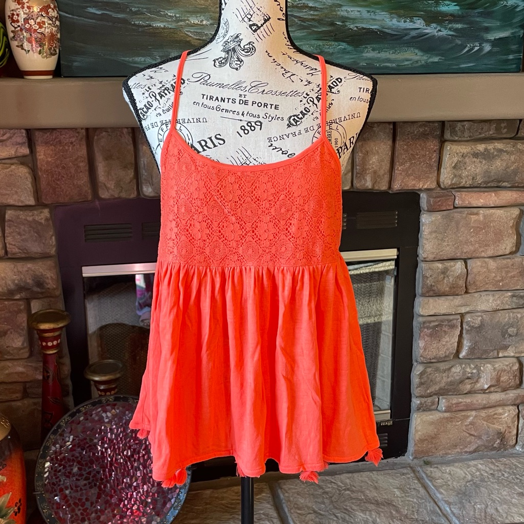 A.N.A Hot Coral Summer Outfit Tank Top. Xs. Hot Coral